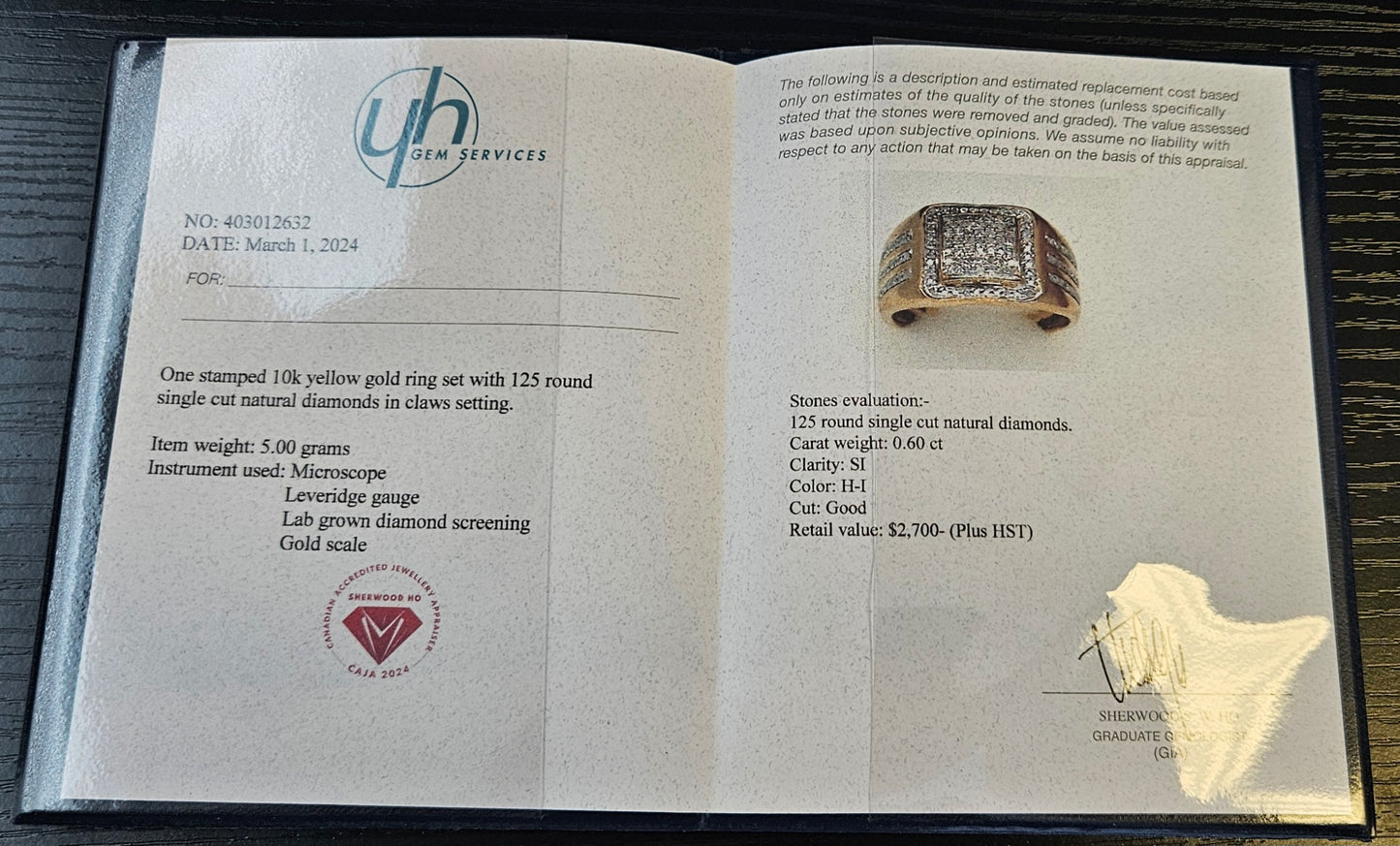 10Kt Gold Diamond Ring