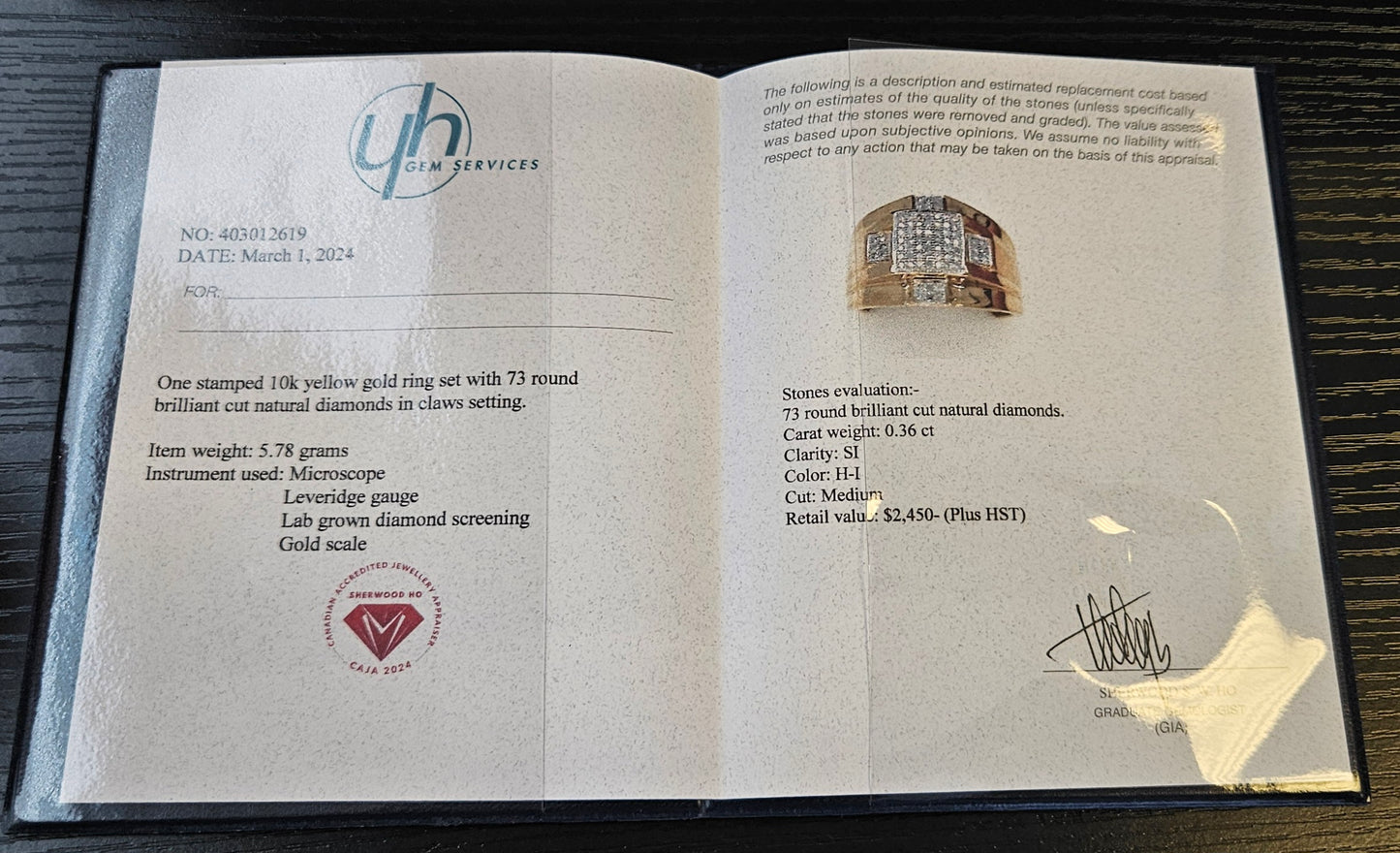 10Kt Gold Diamond Ring