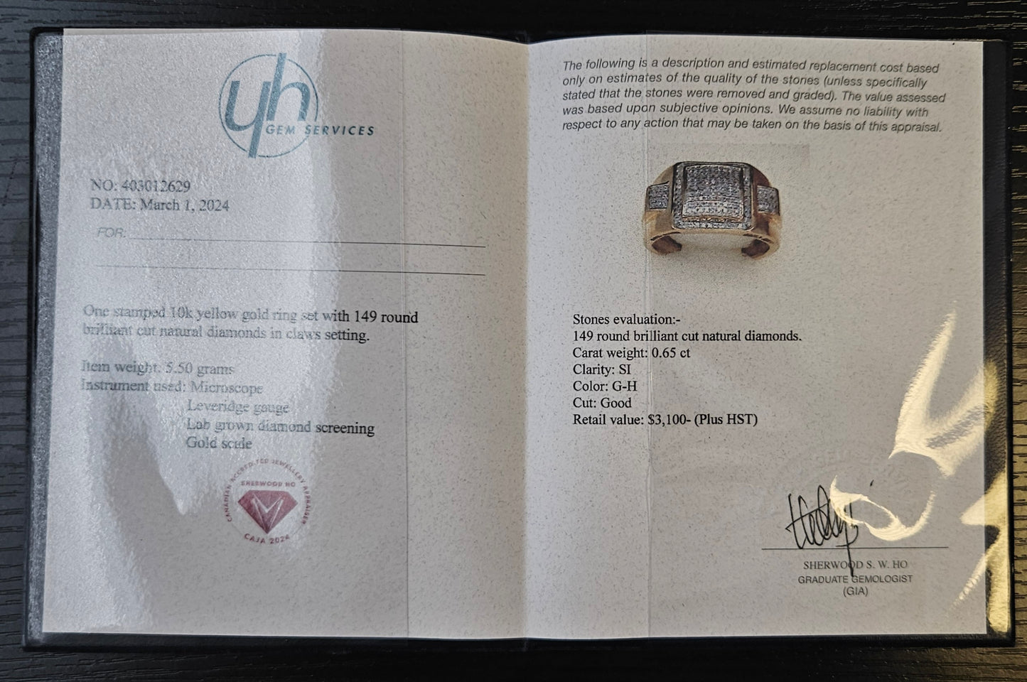 10Kt Gold Diamond Ring