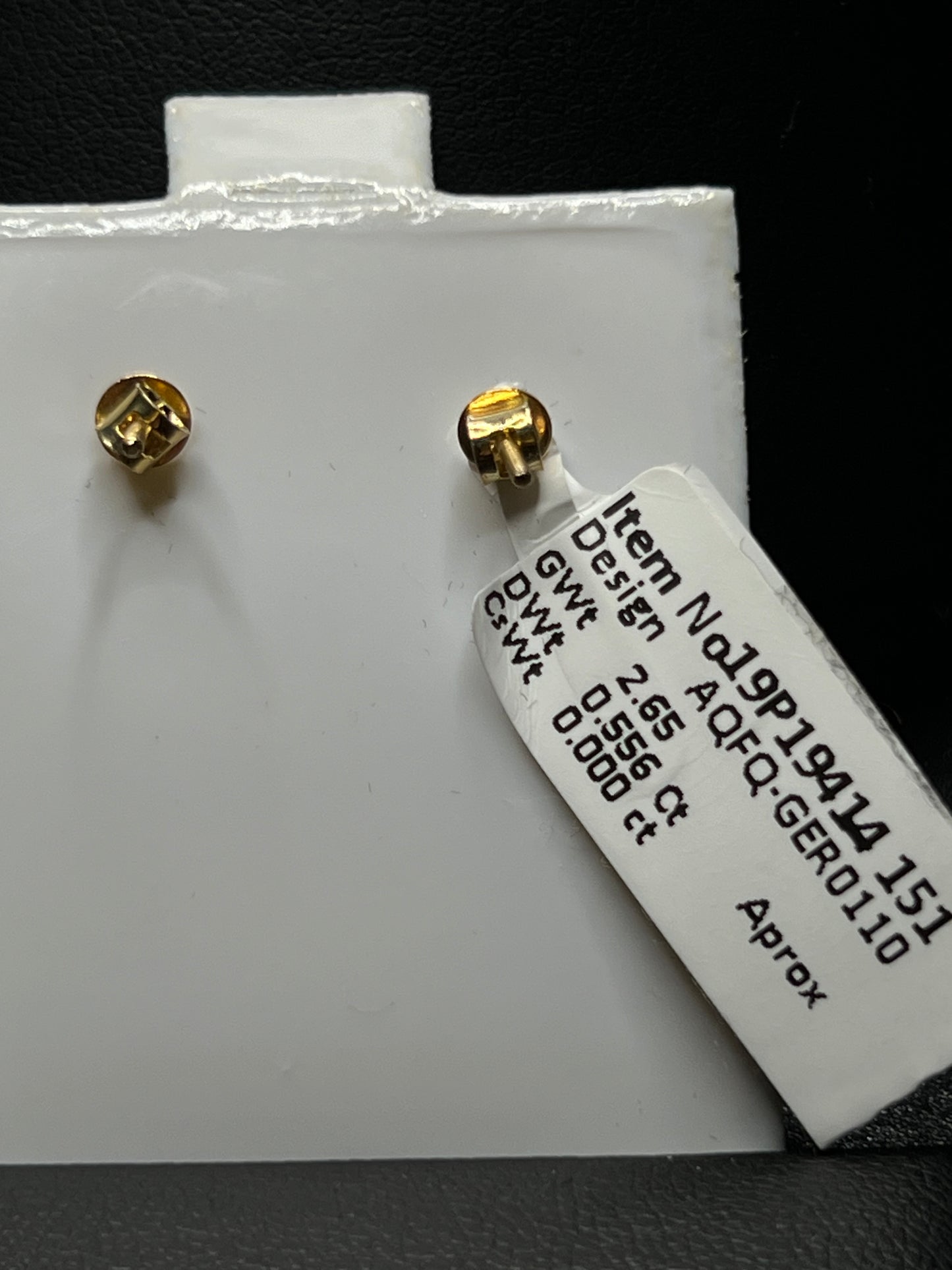 10Kt Gold Diamond Half Hoop Earrings