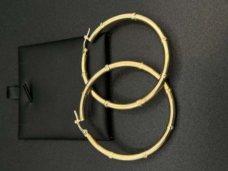 10Kt Gold 45.5MM Hoop Earrings
