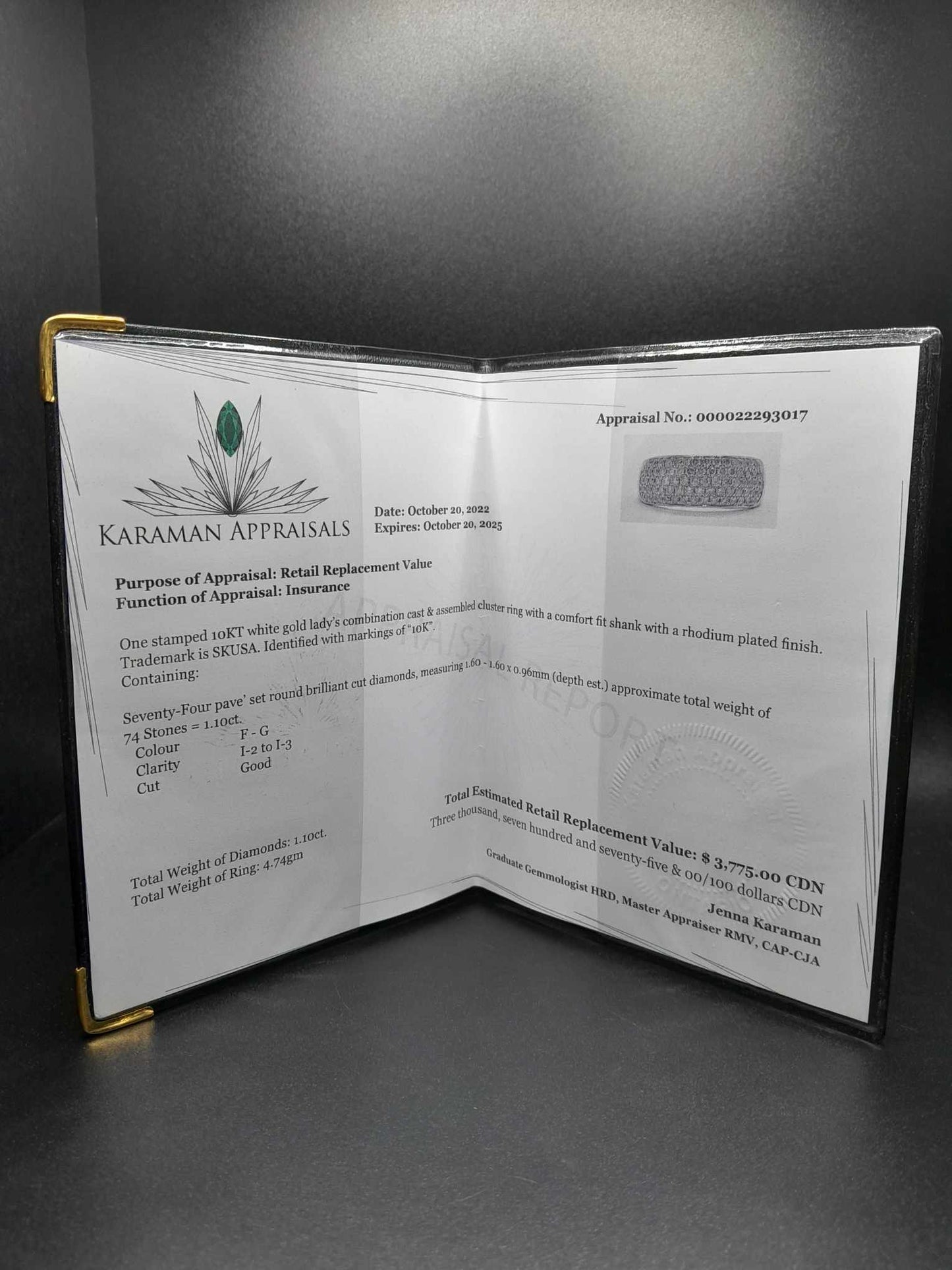 10Kt White Gold Diamond Band