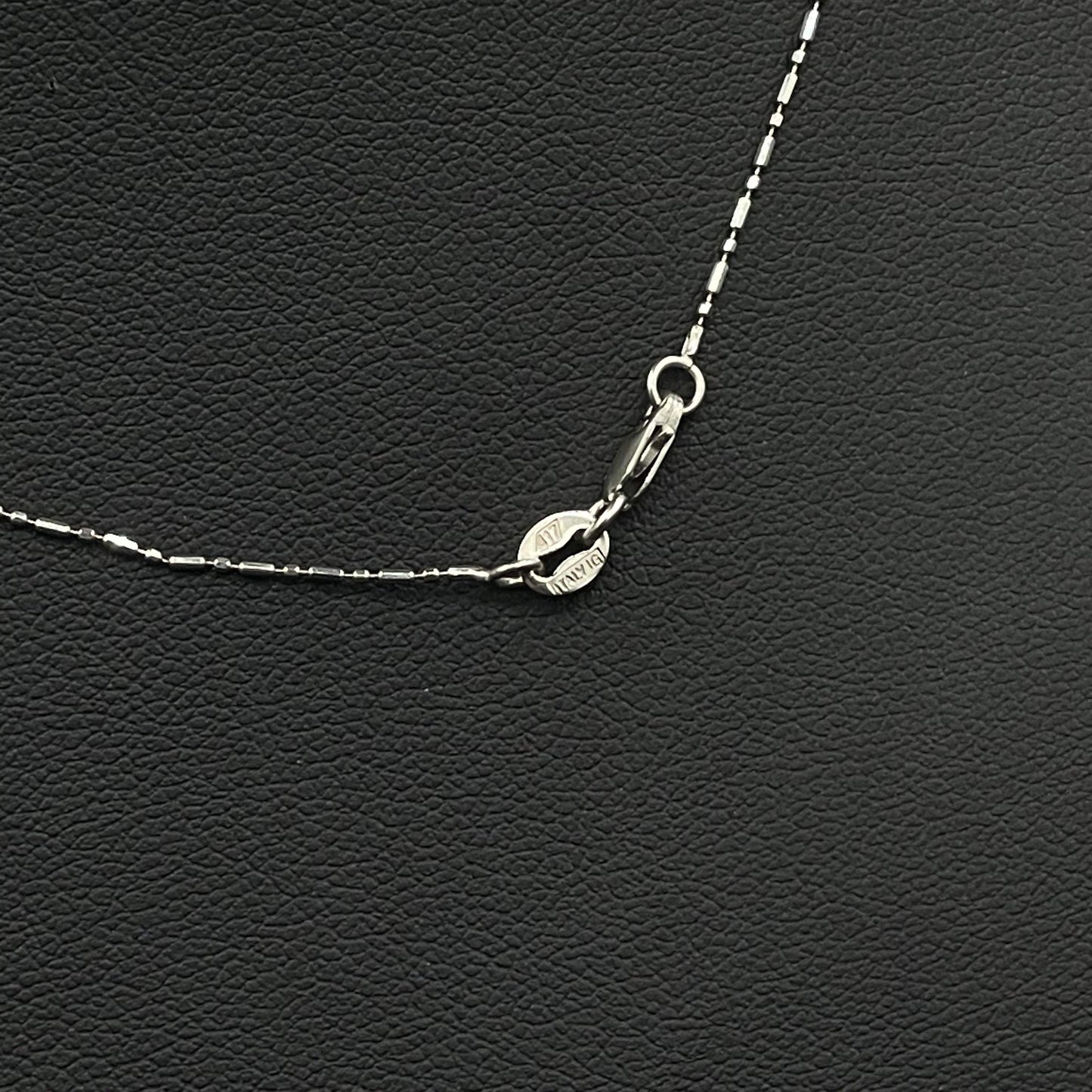 10Kt White Gold 18" 0.6mm Bullet Link Chain