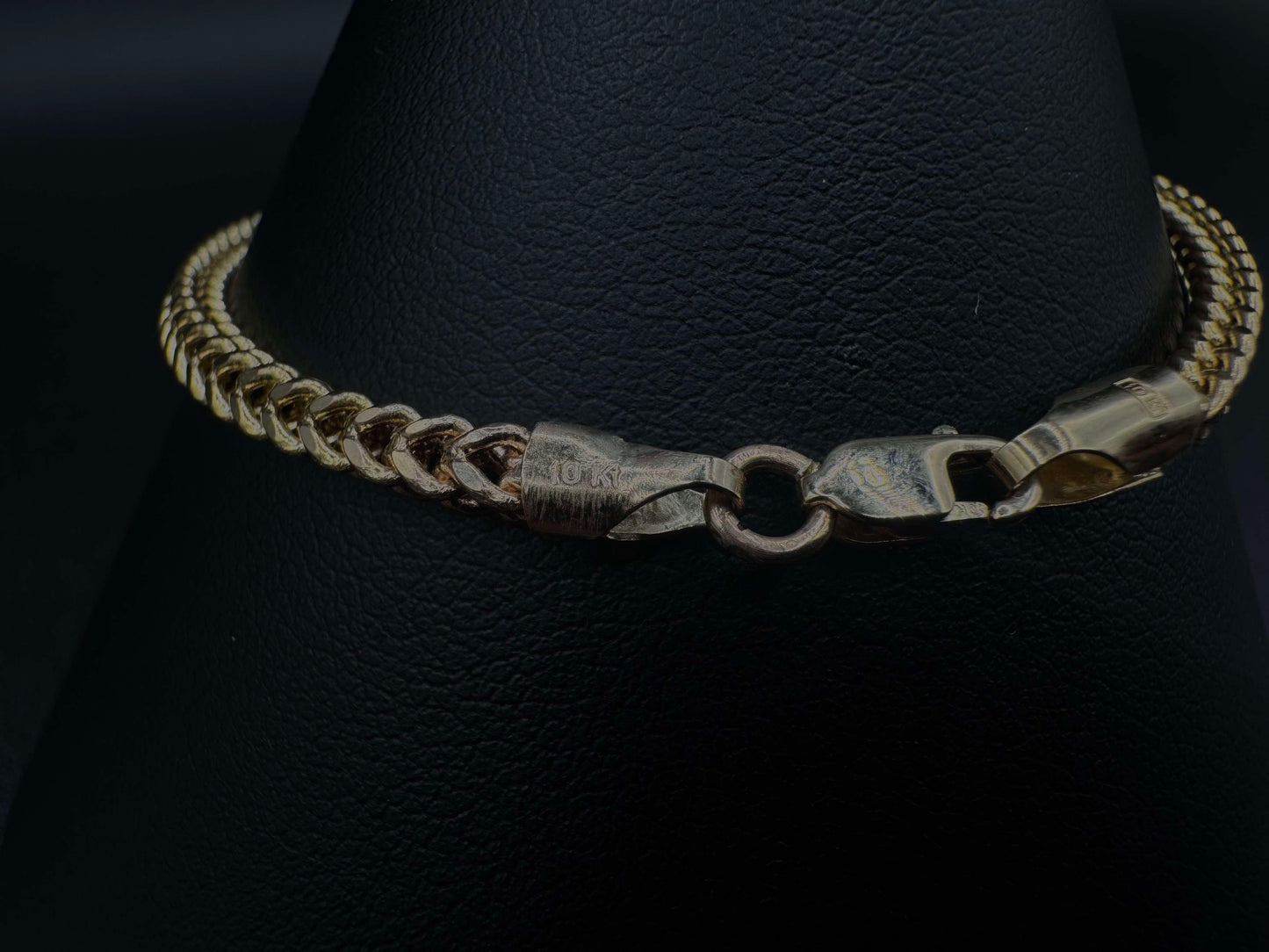 10Kt Gold 8" 2.6mm Franco Link Braclete