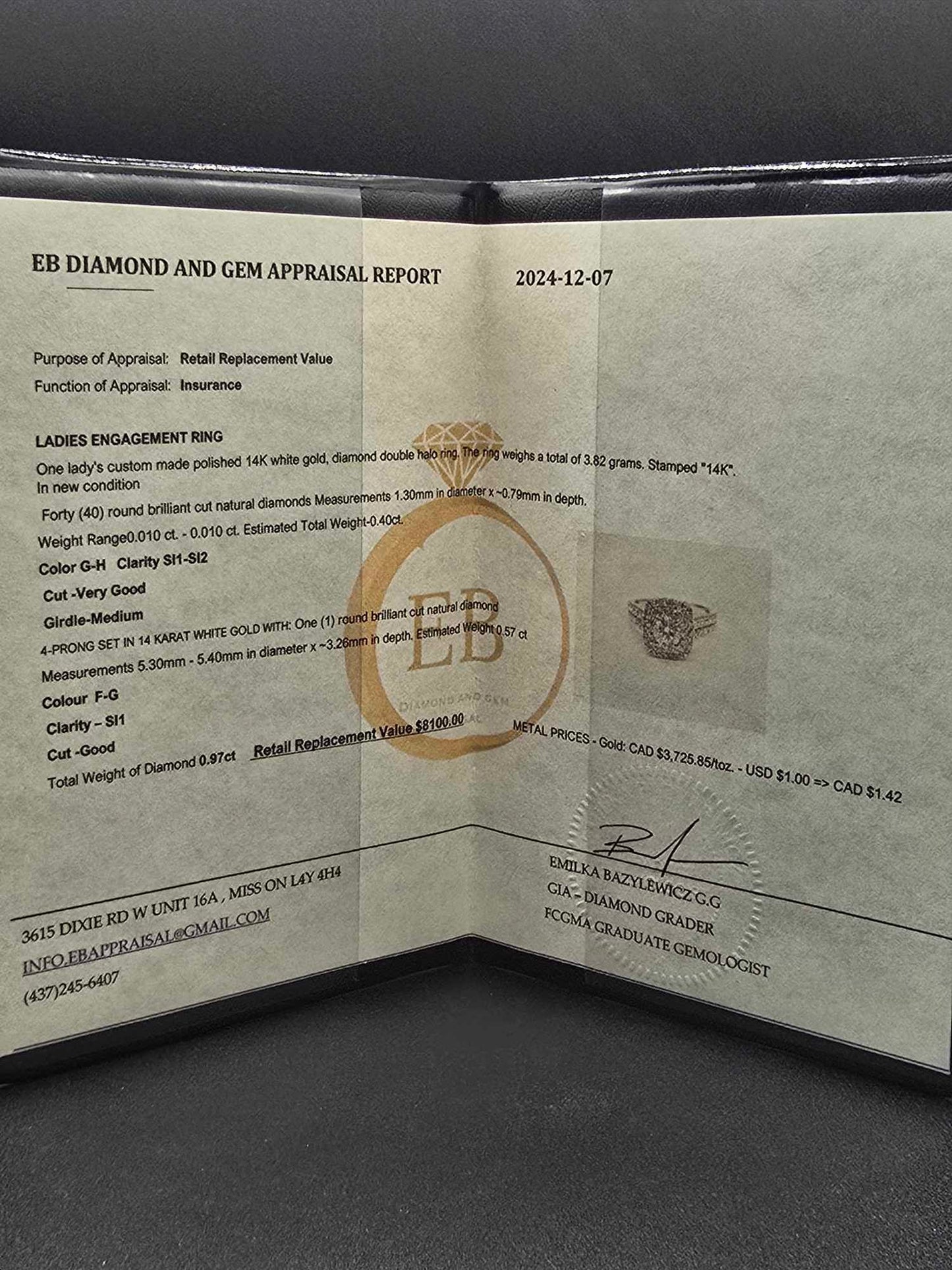 14Kt White Gold Diamond Engagement Ring