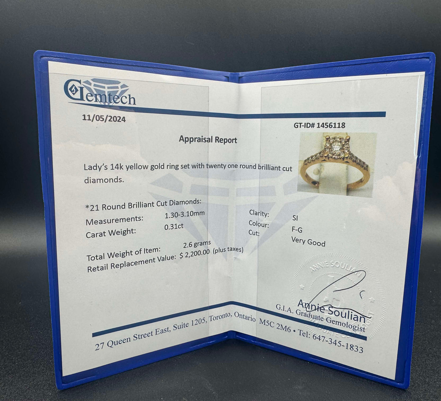 14Kt Gold Diamond Solitaire Ring