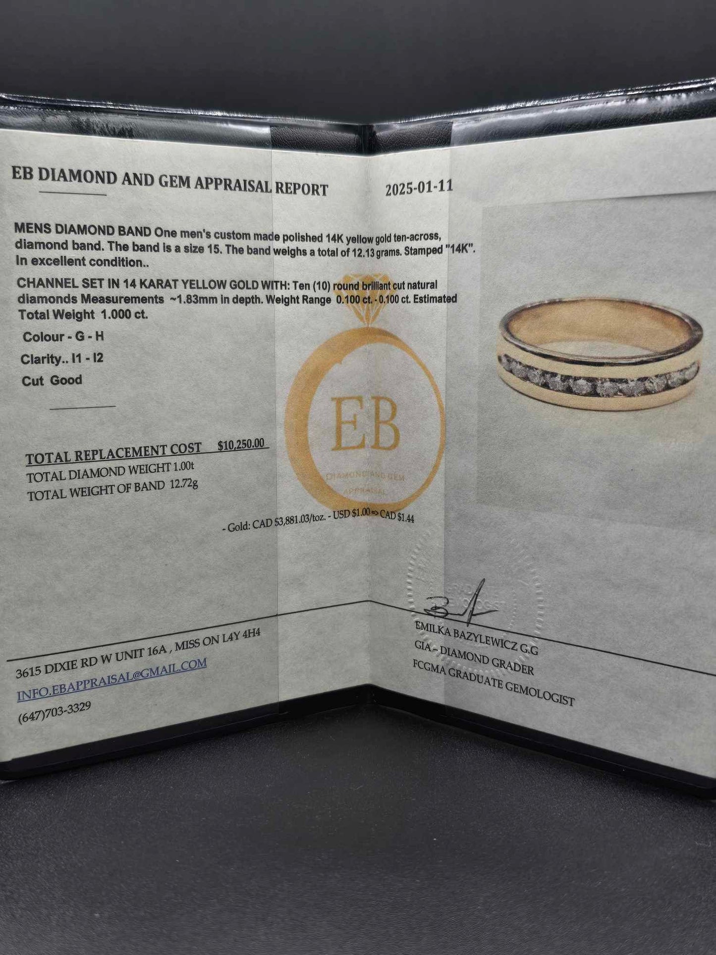 14Kt Gold Diamond Band