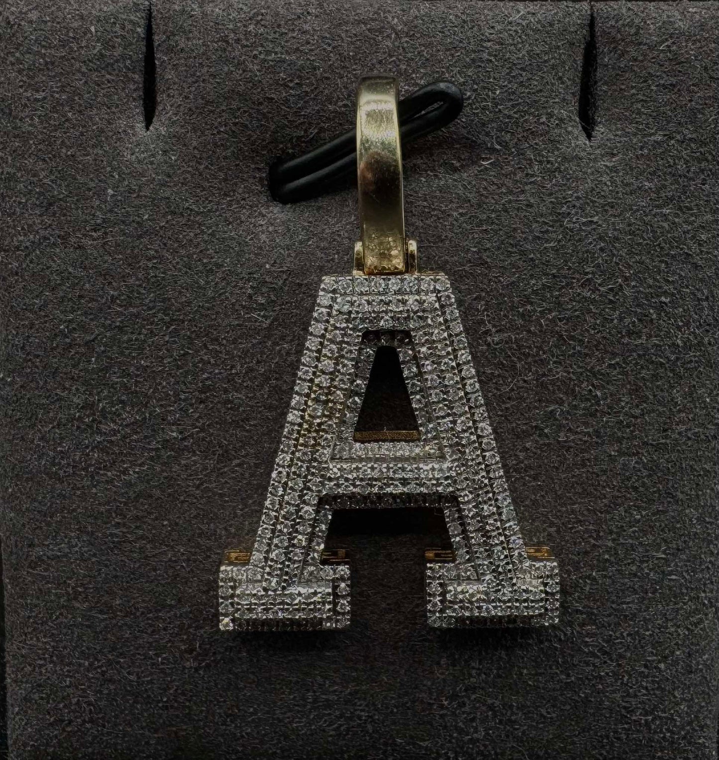 10Kt Gold Diamond "A" Pendant
