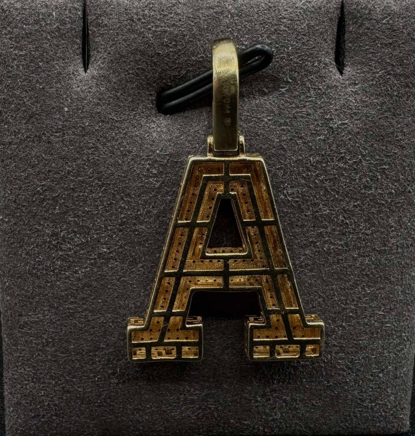 10Kt Gold Diamond "A" Pendant
