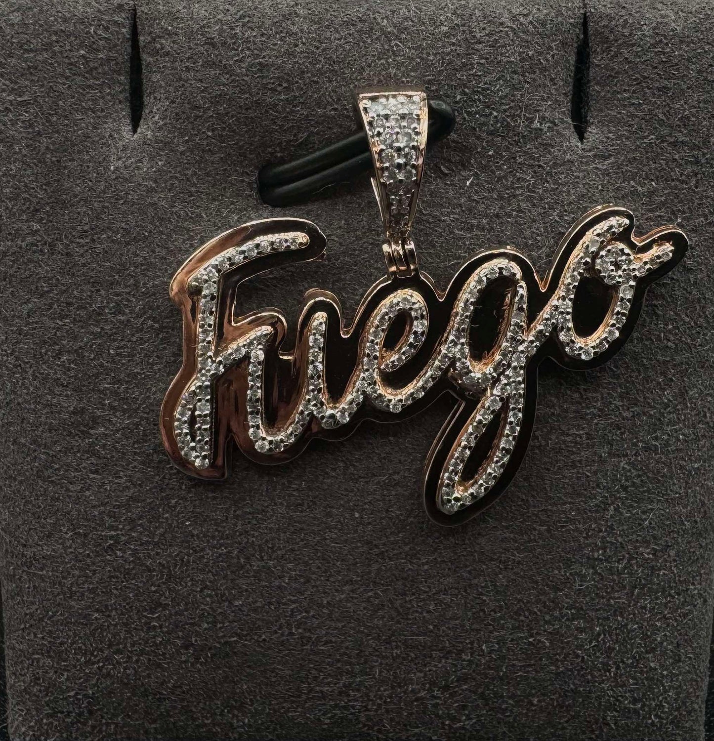 10Kt Rose Gold Diamond Fuego Pendant
