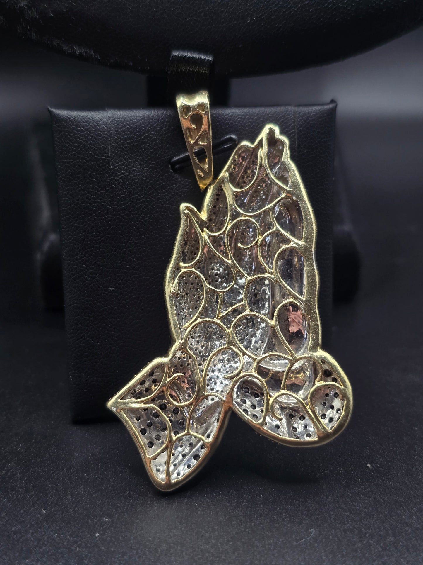 10kt Gold Diamond Prayer Hands
