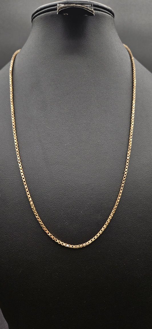 10Kt Gold 20" 1.4mm Box Link Chain