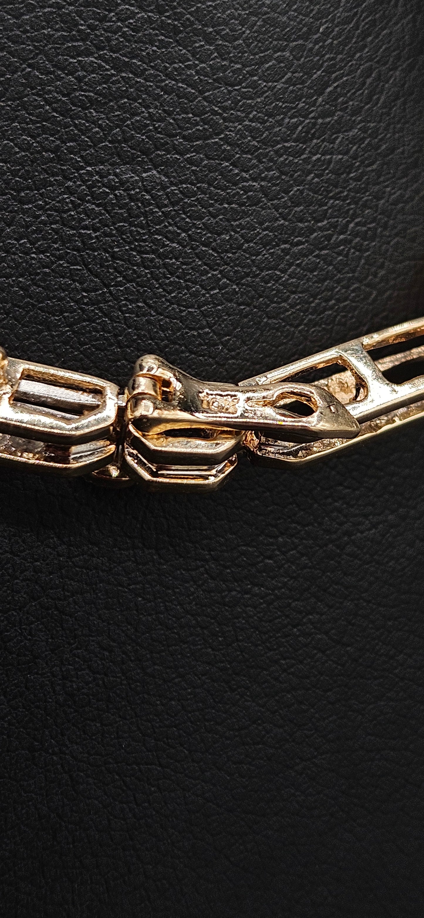 10Kt Gold 7.5" 3.5mm Vintage Style Diamond Braclete