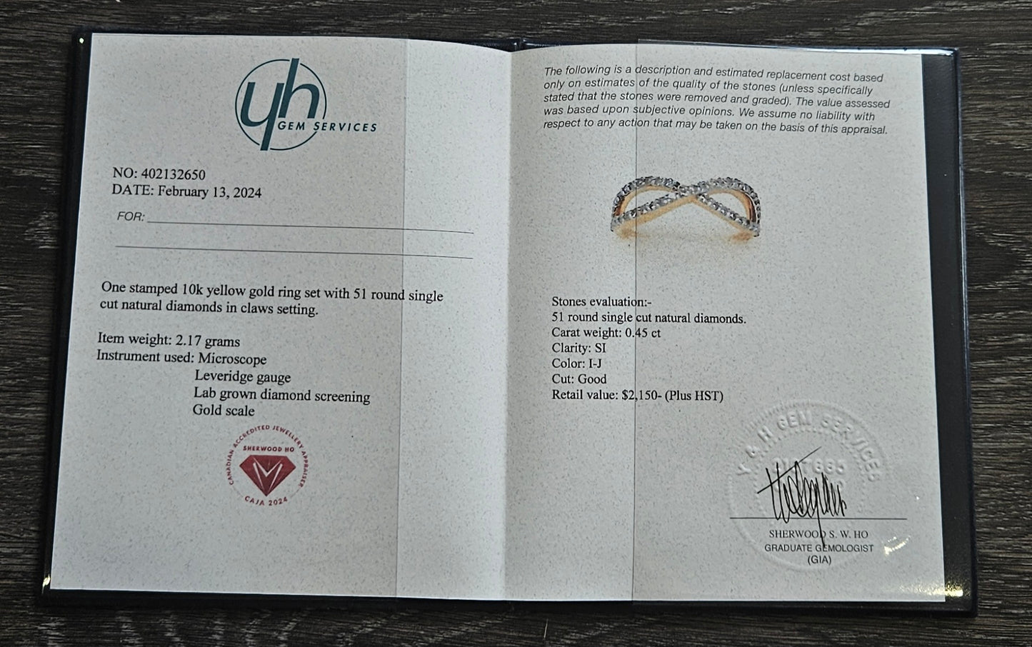 10Kt Gold Infinity Diamond Ring