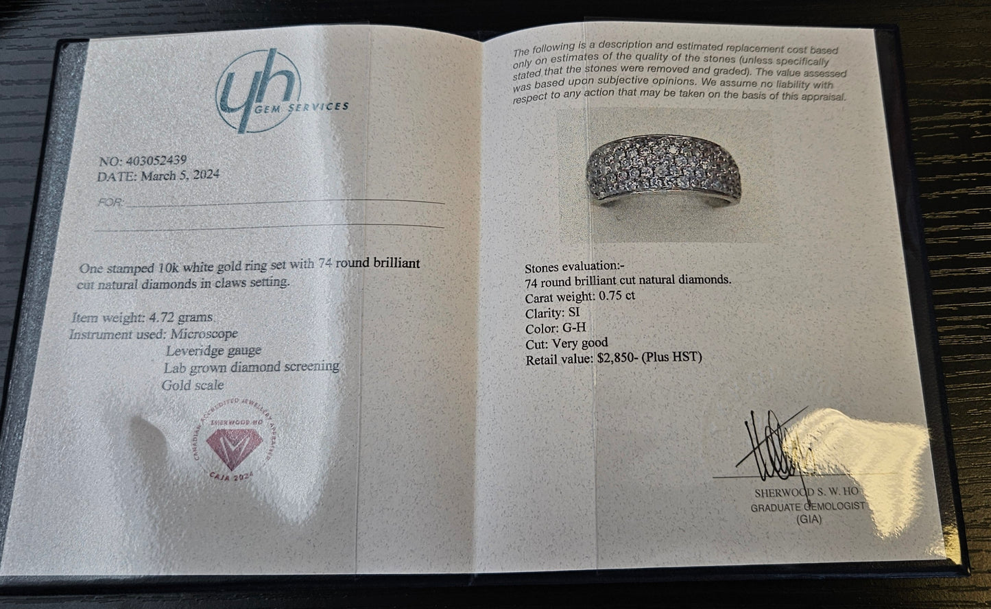 10Kt White Gold Diamond Ring