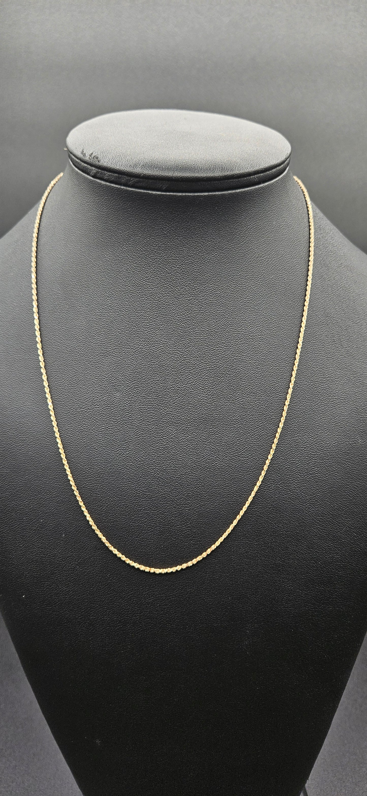 14Kt Gold 20" 1.2mm Rope Link Chain