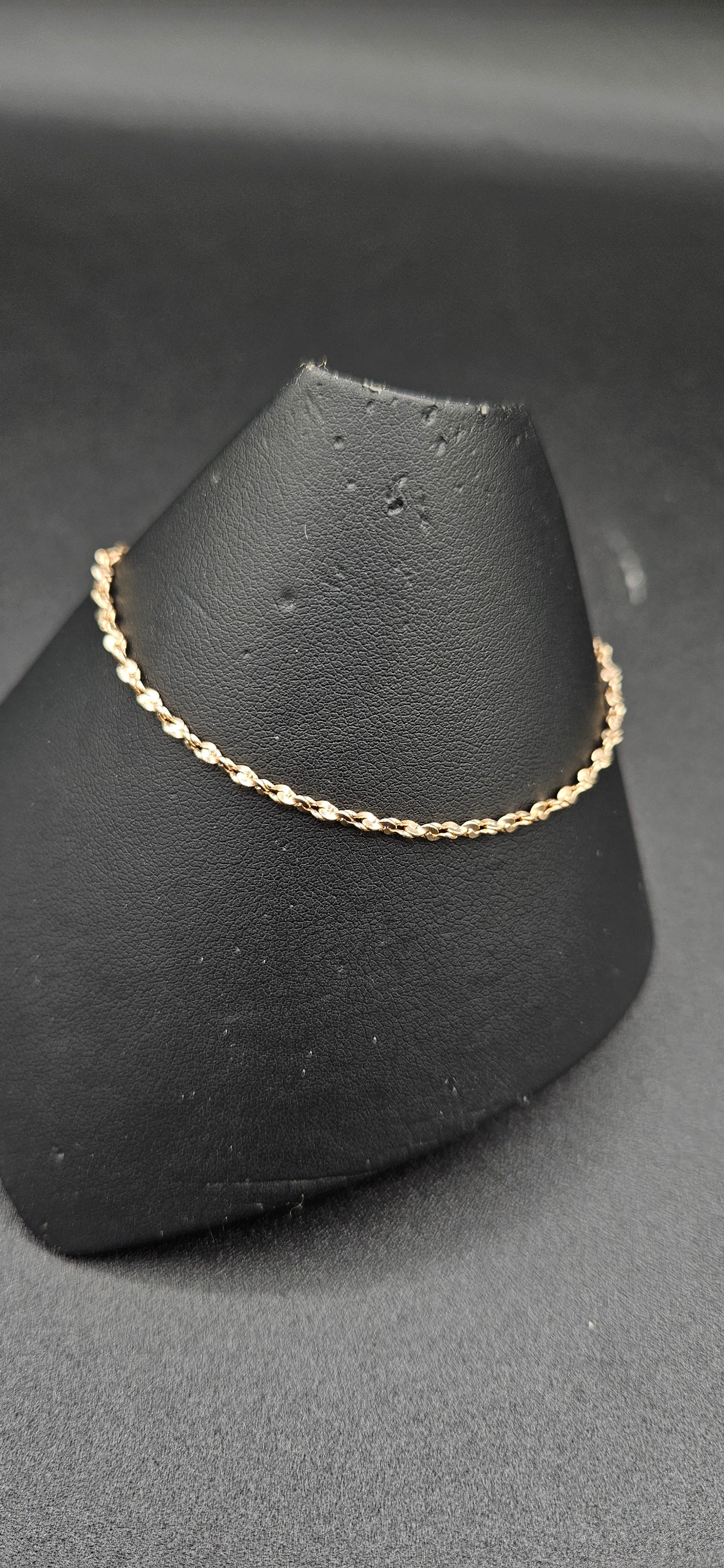 14kt Gold 7" 1.6mm Rope Link Bracelet