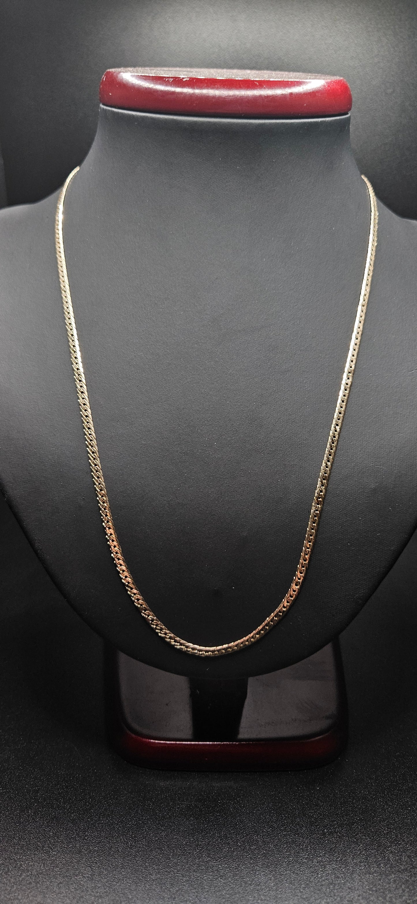 10Kt Gold 20" 3mm Compact Cuban Link Chain