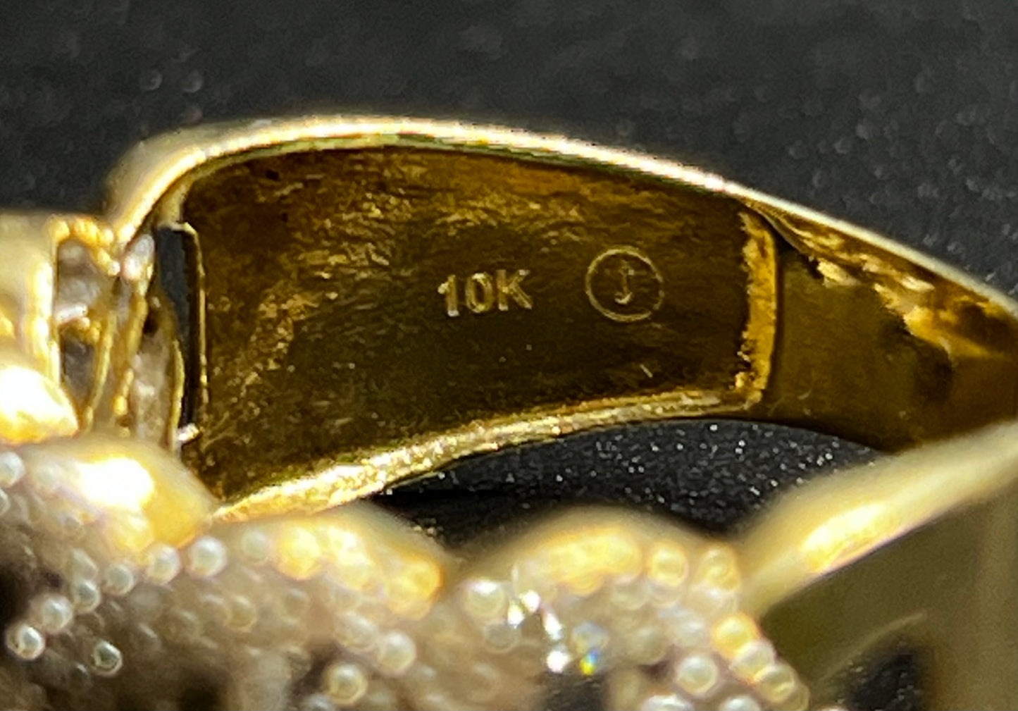 10Kt Gold Diamond Cuban Ring