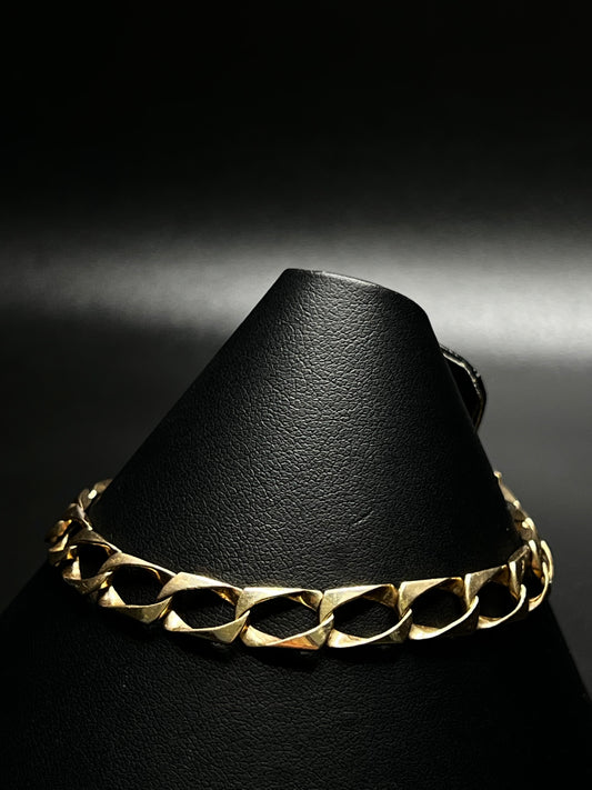 10Kt Gold 8.5” 7.2MM Mesh Curb Link Bracelet