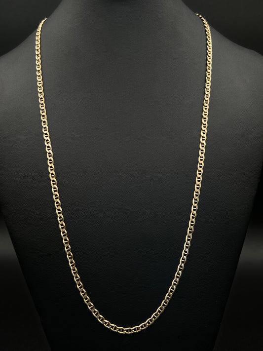 10Kt Gold 24” 3.5MM Mariner Link Chain