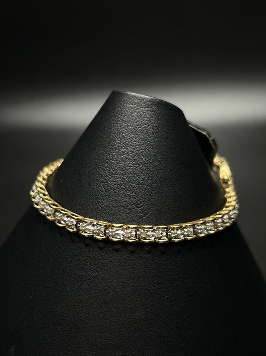 10Kt Gold 7.25" 4mm Single Row Diamond Tennis Bracelet