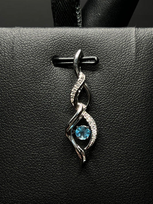 925 Sterling Silver Blue Stone Pendant