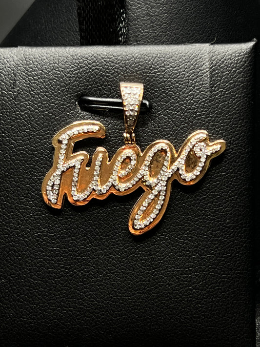 10Kt Rose Gold Diamond Fuego Pendant