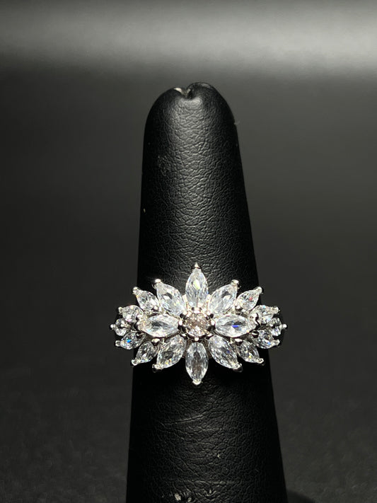 925 Sterling Silver Flower Ring