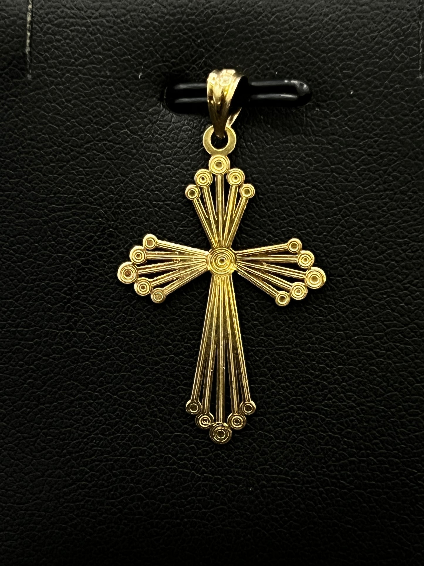 10Kt Gold Diamond Cut Cross Pendant