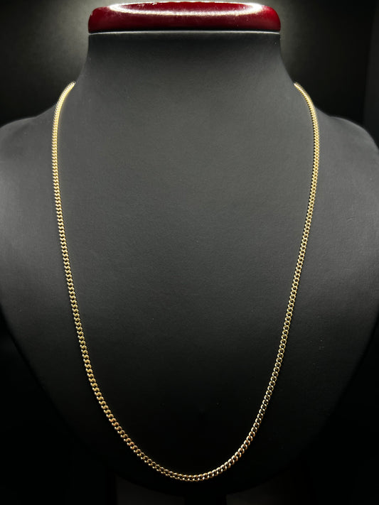 10Kt Gold 21” 2.2MM Cuban Link Chain