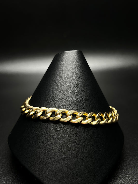 10Kt Gold 9.25” 8.3MM Cuban Link Bracelet