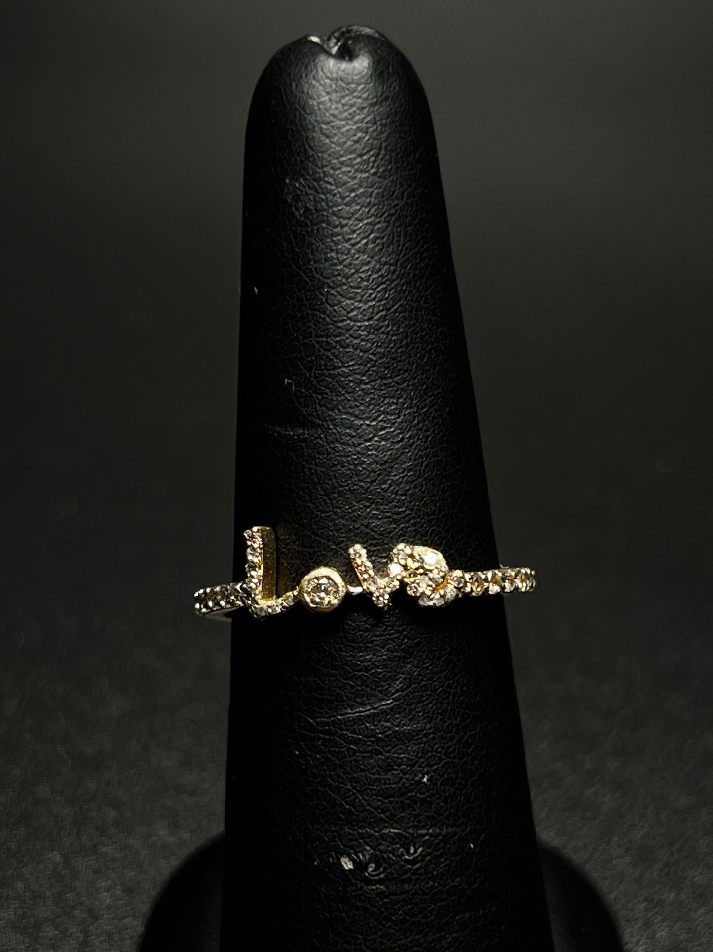 10Kt Gold Diamond Love Ring