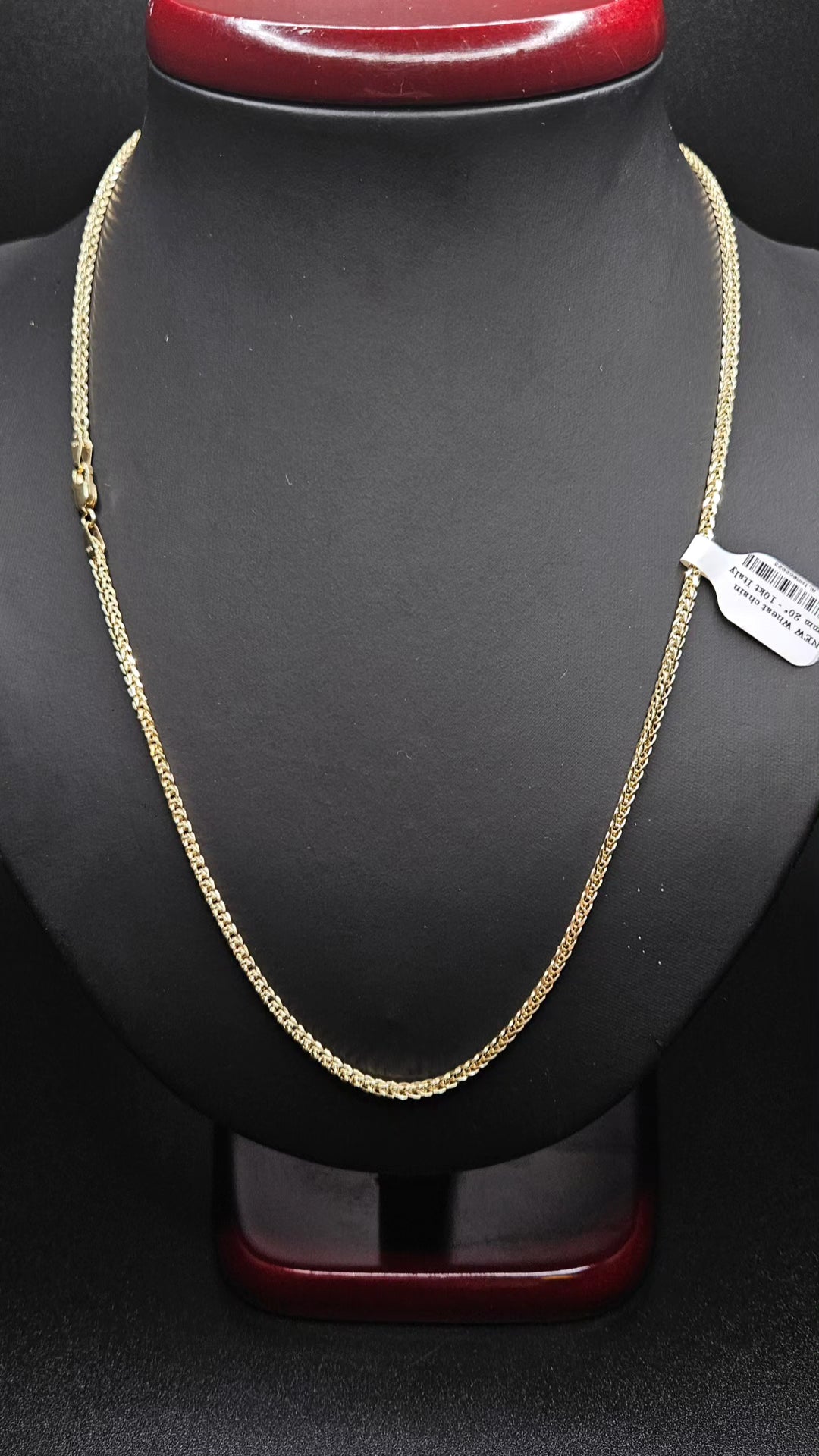 10Kt Gold 20" 2mm Wheat Link Chain