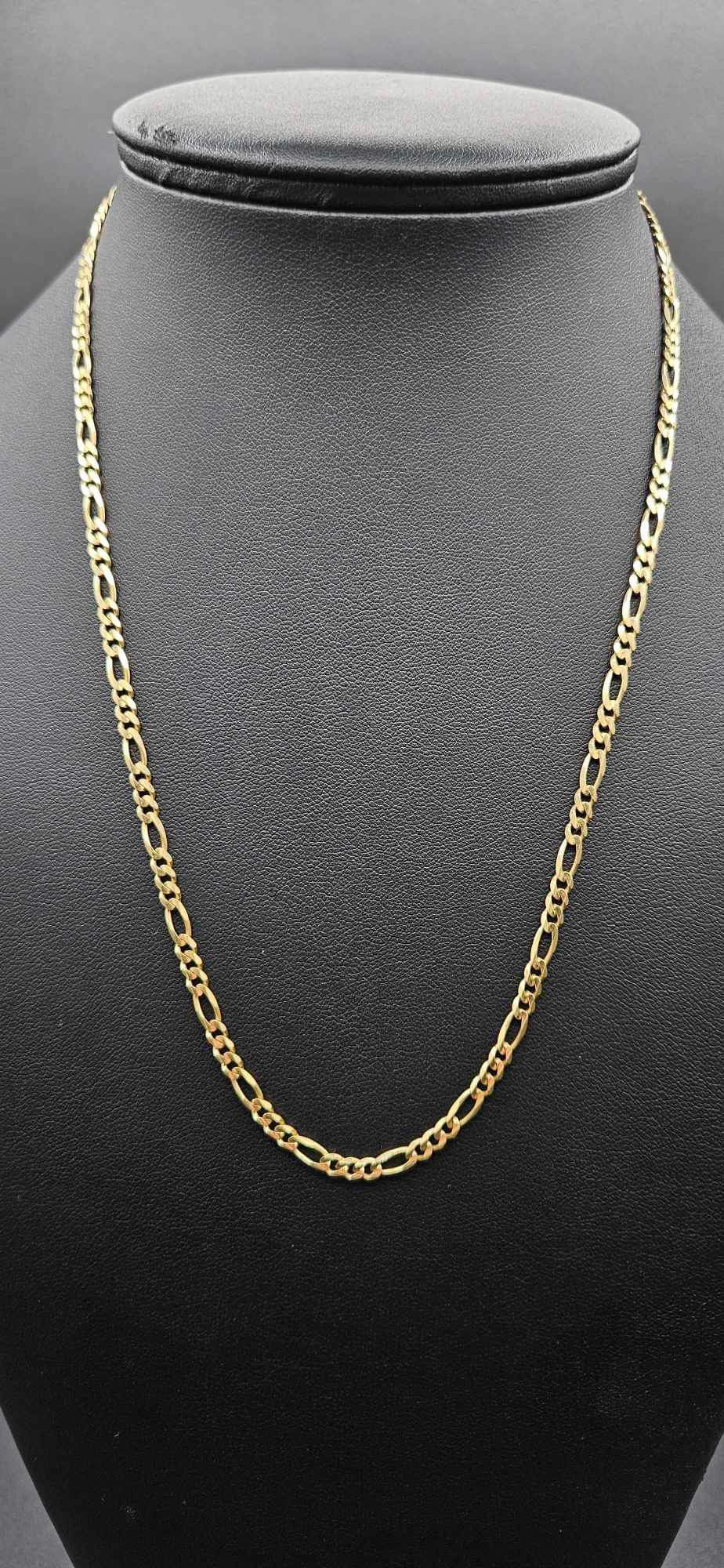 10Kt Gold 20" 3.2mm Figaro Link Chain