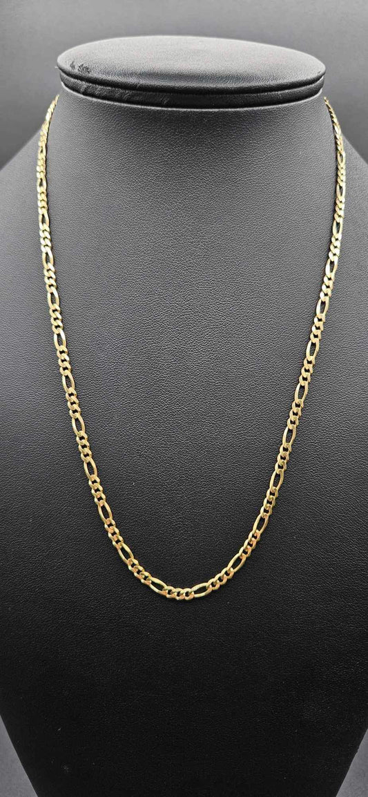 10Kt Gold 20" 3.2mm Figaro Link Chain