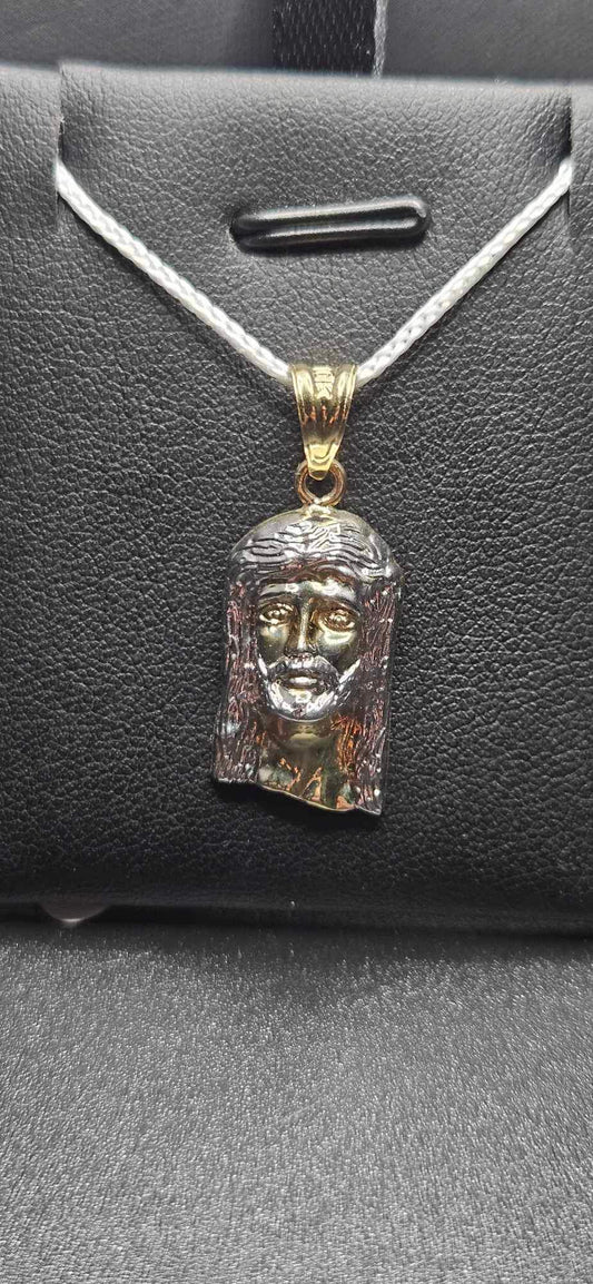 10Kt Jesus Head Pendant