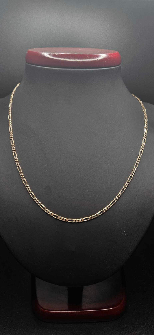 10Kt Gold 18” 2.7mm Figaro Link Chain