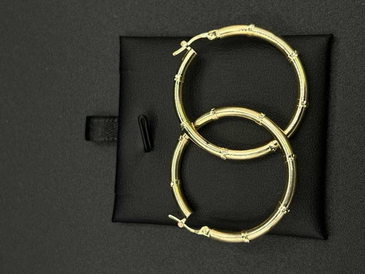 10Kt Gold 35.7MM Hoop Earrings