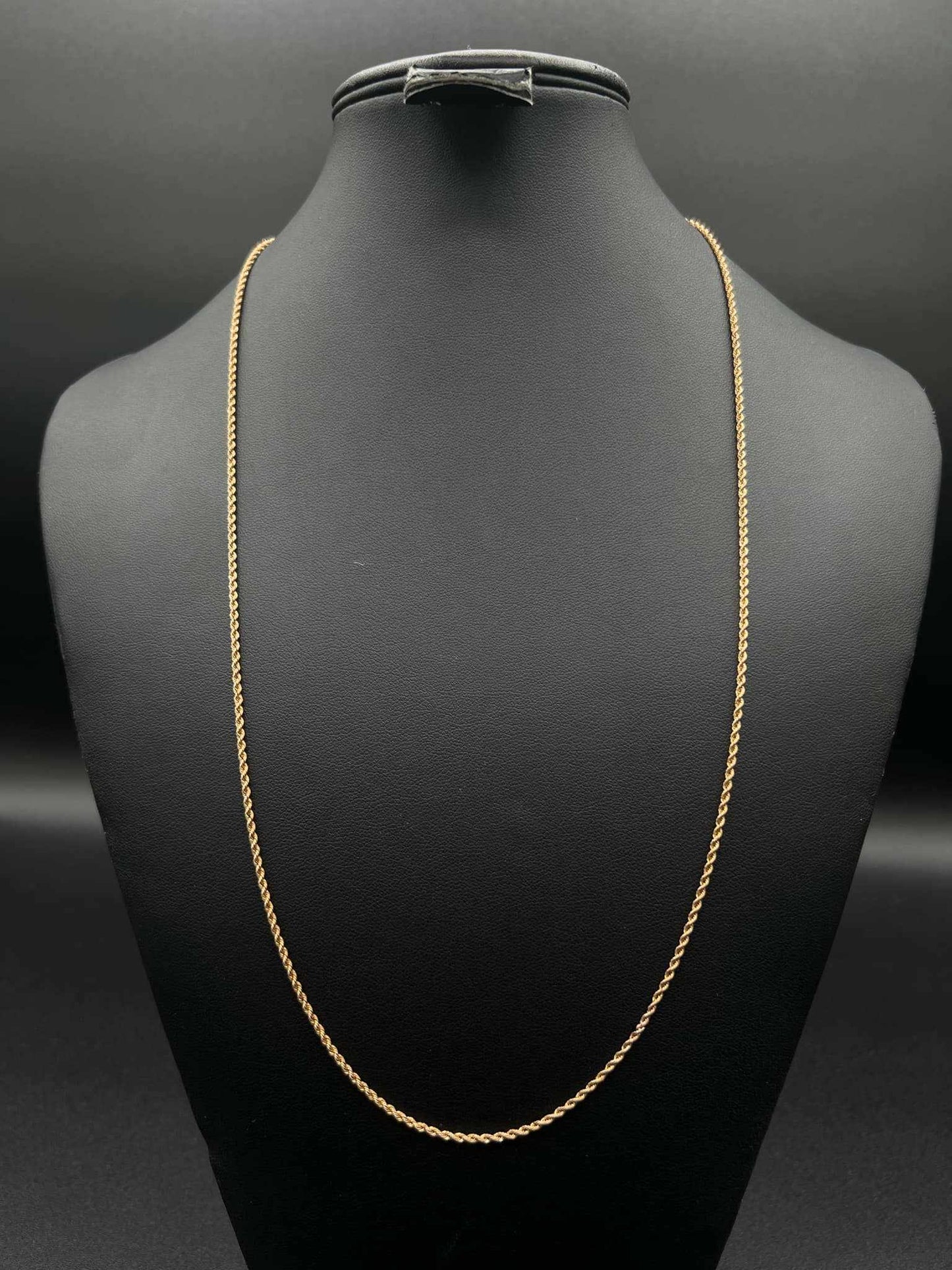 10Kt Gold 23" 1.2MM Rope Link Chain