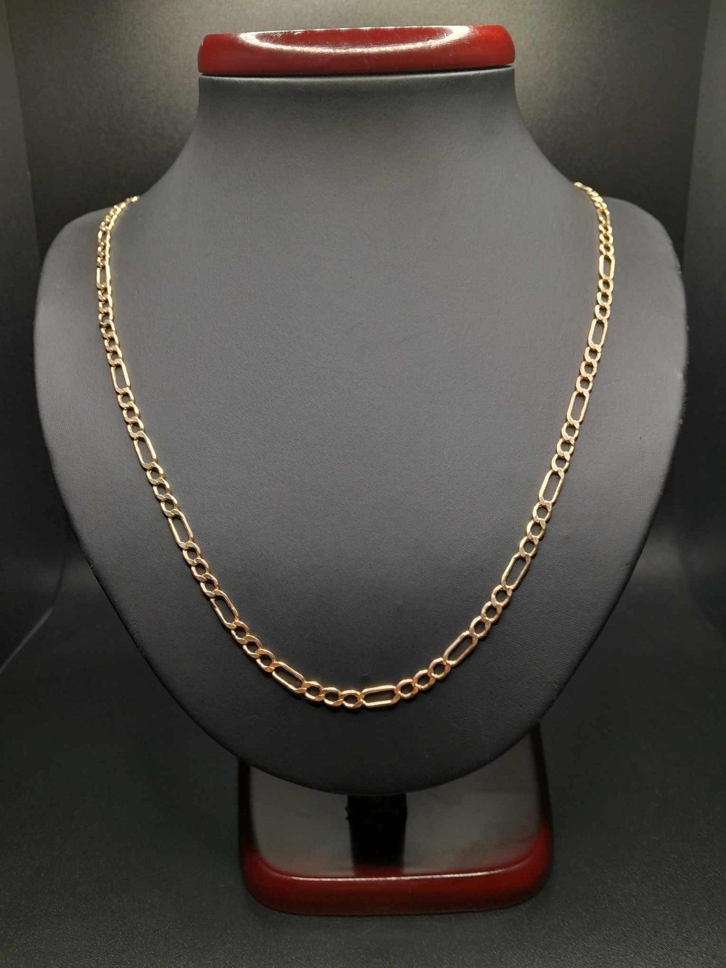 10Kt Gold 24" 4mm Figaro Link Chain