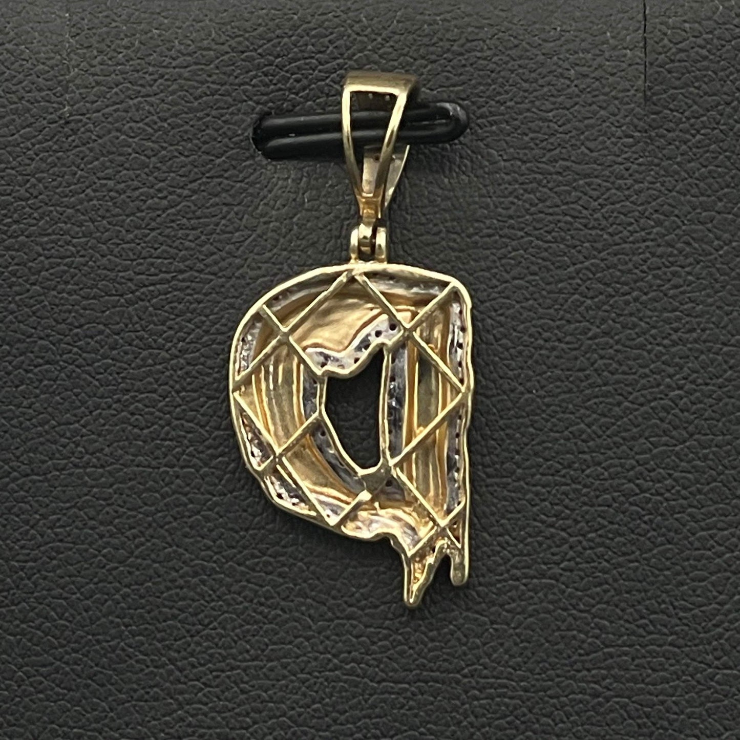 10Kt Gold Diamond "D" Pendant