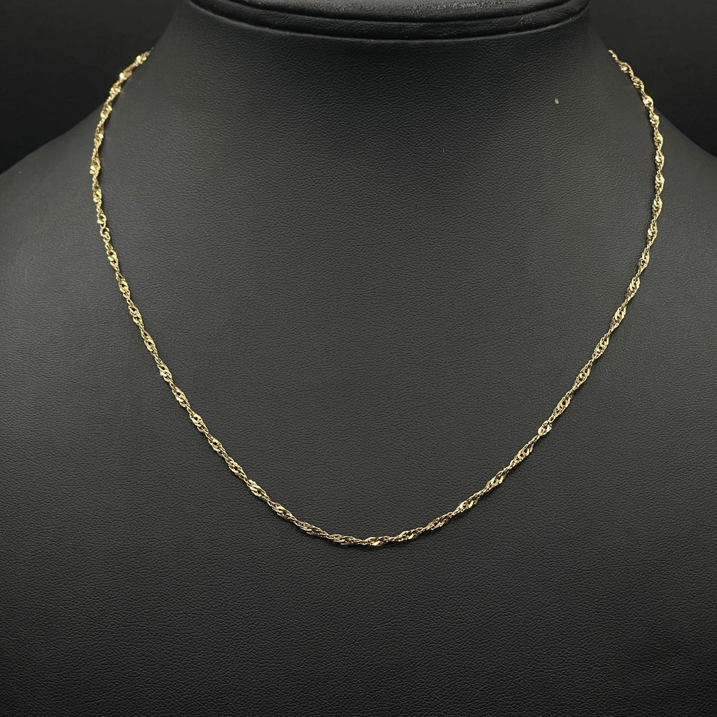 10Kt Gold 20” 1.9mm Singapore Link Chain