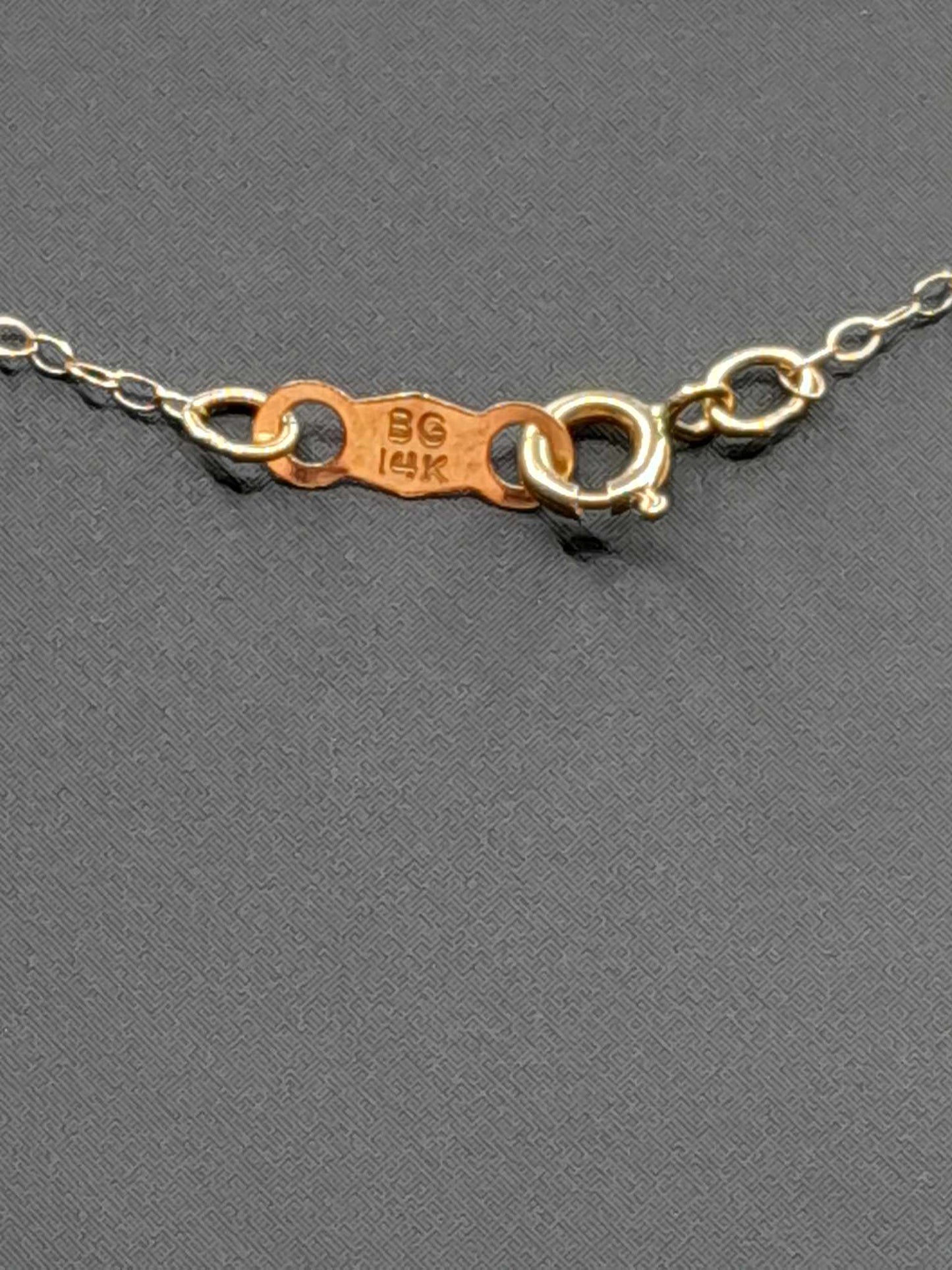 14Kt Gold 13" 1MM Belcher Link Chain