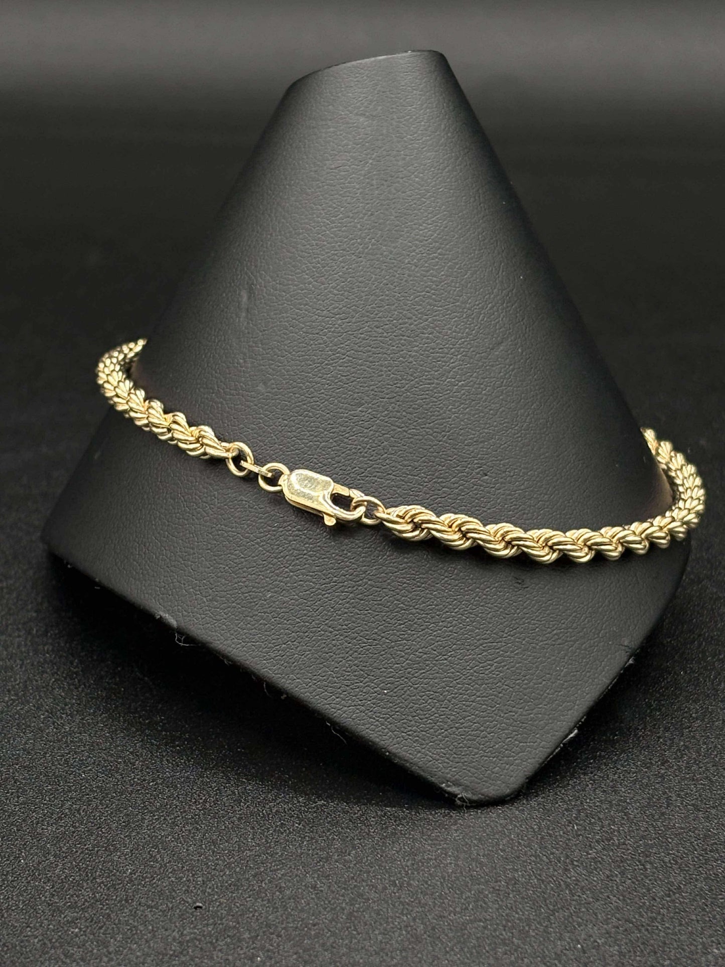 10Kt Gold 10" 4.3MM Rope Link Anklet