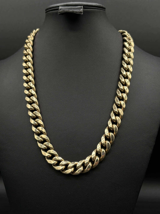 10Kt Gold 20" 13.5MM Cuban Link Chain