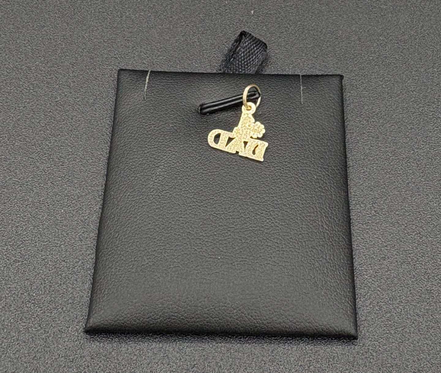 10Kt Gold Diamond Cut #1 Dad Pendant