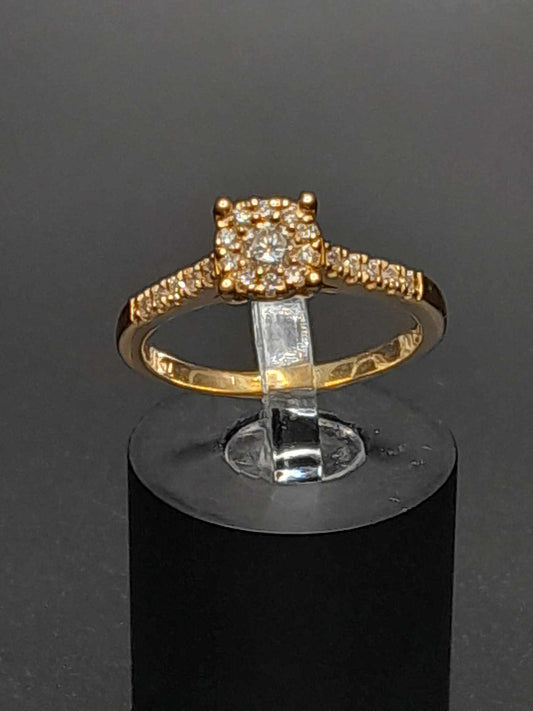 14Kt Gold Diamond Solitaire Ring