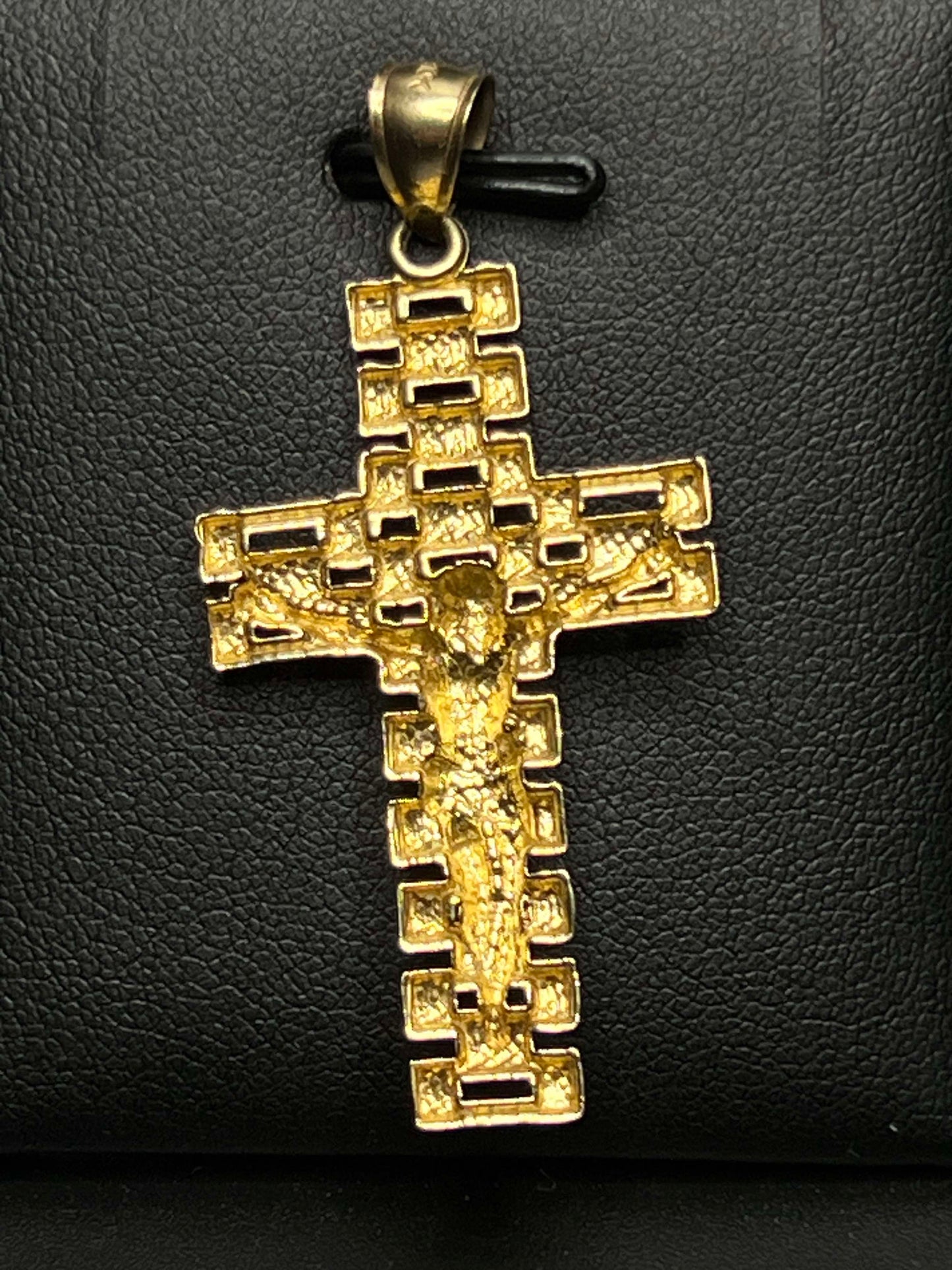 10Kt Gold Big Cross w/ Jesus