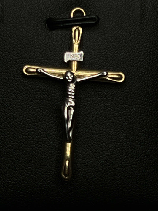 10Kt Gold Cross w/ Crucifix Pendant